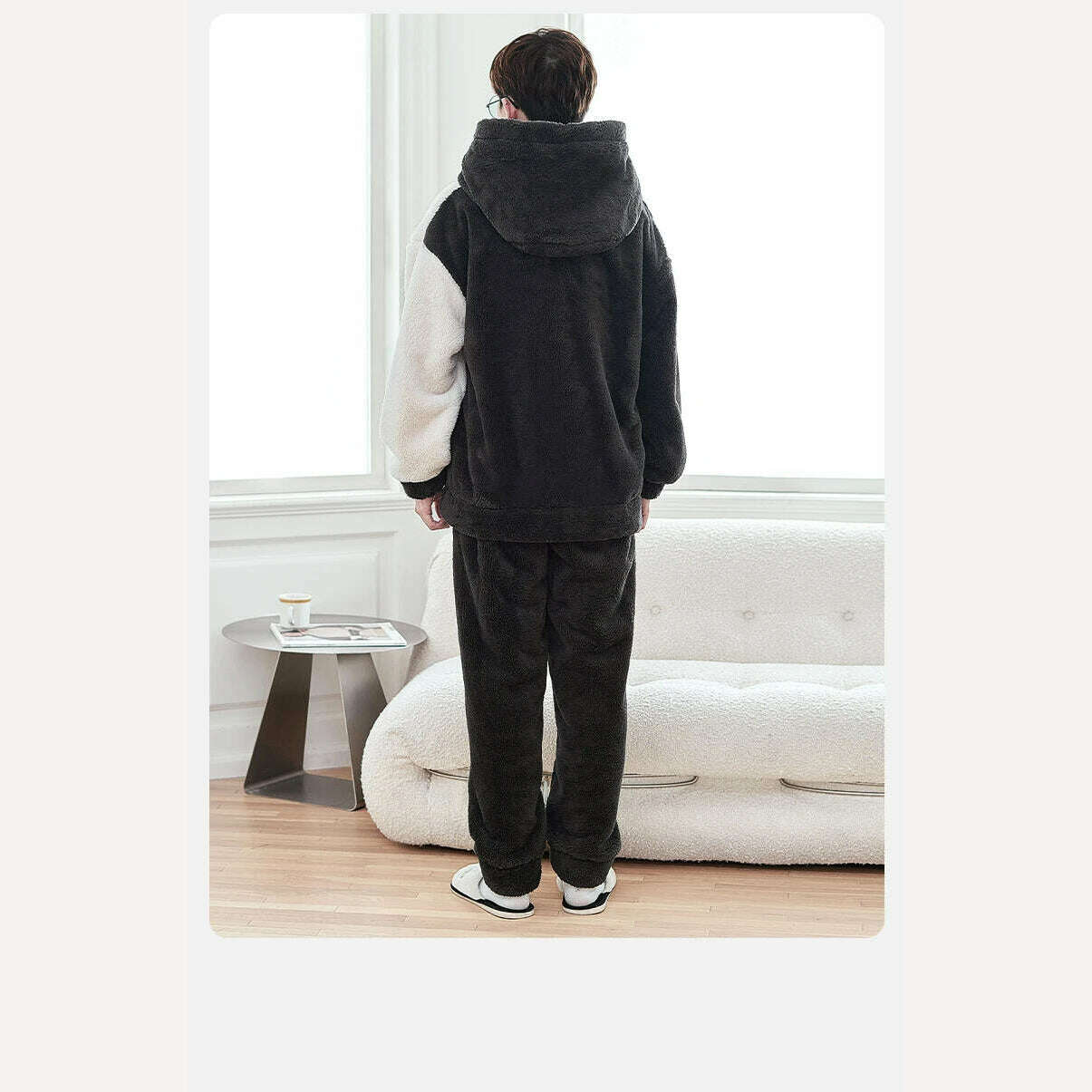 KIMLUD, 13 Style Warm Thick Flannel Plush Winter Couple Pajama Sets Long Sleeve Female Male Pyjamas Lover Clothing Sweet Cartoon Hoodies, KIMLUD Womens Clothes