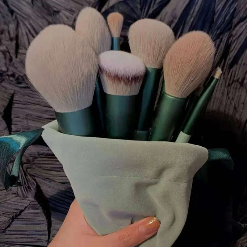13Pcs Soft Fluffy Makeup Brushes Set for cosmetics Foundation Blush Powder Eyeshadow Kabuki Blending Makeup brush beauty tool - KIMLUD