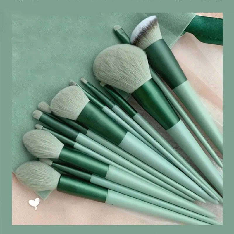KIMLUD, 13Pcs Soft Fluffy Makeup Brushes Set for cosmetics Foundation Blush Powder Eyeshadow Kabuki Blending Makeup brush beauty tool, KIMLUD Womens Clothes