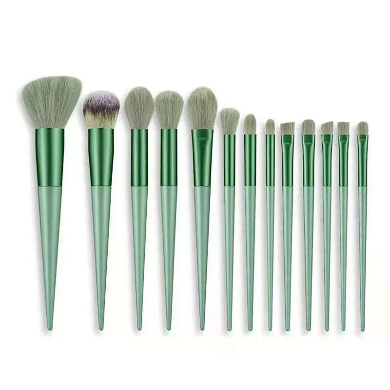 KIMLUD, 13Pcs Soft Fluffy Makeup Brushes Set for cosmetics Foundation Blush Powder Eyeshadow Kabuki Blending Makeup brush beauty tool, 13Pcs-no bag 1, KIMLUD Womens Clothes