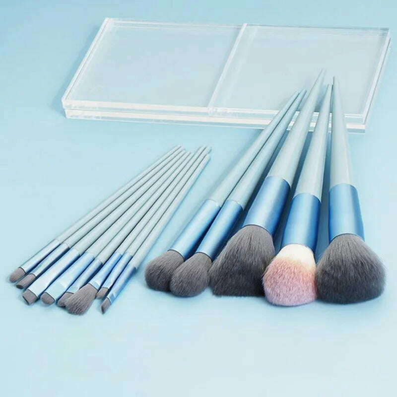KIMLUD, 13Pcs Soft Fluffy Makeup Brushes Set for cosmetics Foundation Blush Powder Eyeshadow Kabuki Blending Makeup brush beauty tool, 13Pcs-no bag 2, KIMLUD Womens Clothes