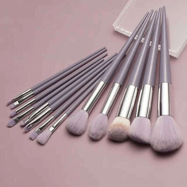 KIMLUD, 13Pcs Soft Fluffy Makeup Brushes Set for cosmetics Foundation Blush Powder Eyeshadow Kabuki Blending Makeup brush beauty tool, 13Pcs-no bag 3, KIMLUD Womens Clothes