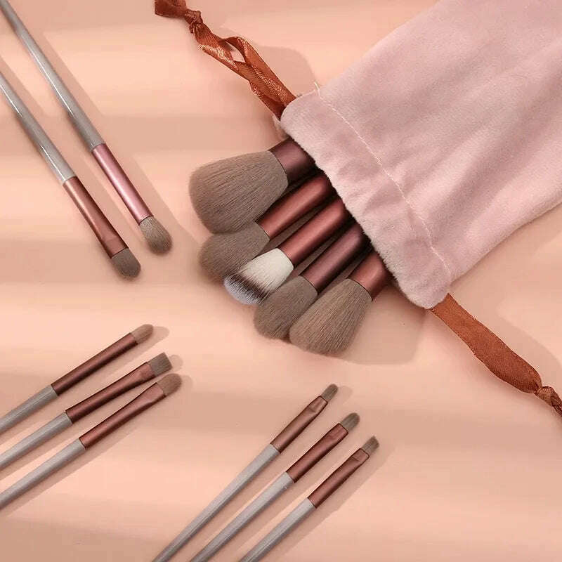 13Pcs Soft Fluffy Makeup Brushes Set for cosmetics Foundation Blush Powder Eyeshadow Kabuki Blending Makeup brush beauty tool - KIMLUD