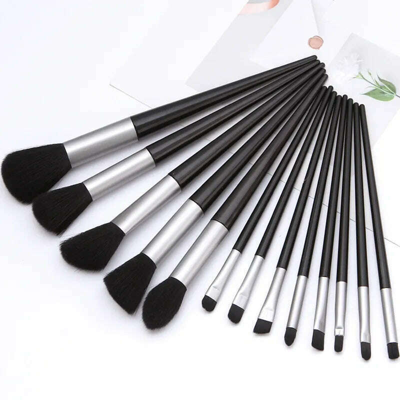 KIMLUD, 13Pcs Soft Fluffy Makeup Brushes Set for cosmetics Foundation Blush Powder Eyeshadow Kabuki Blending Makeup brush beauty tool, 13Pcs -no bag 1, KIMLUD Womens Clothes