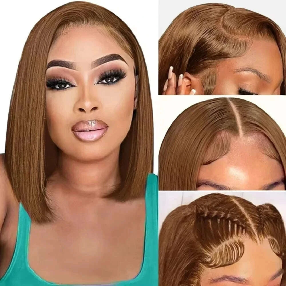 13x4 Frontal Wig - HD Transparent Lace - Chocolate Brown | KIMLUD