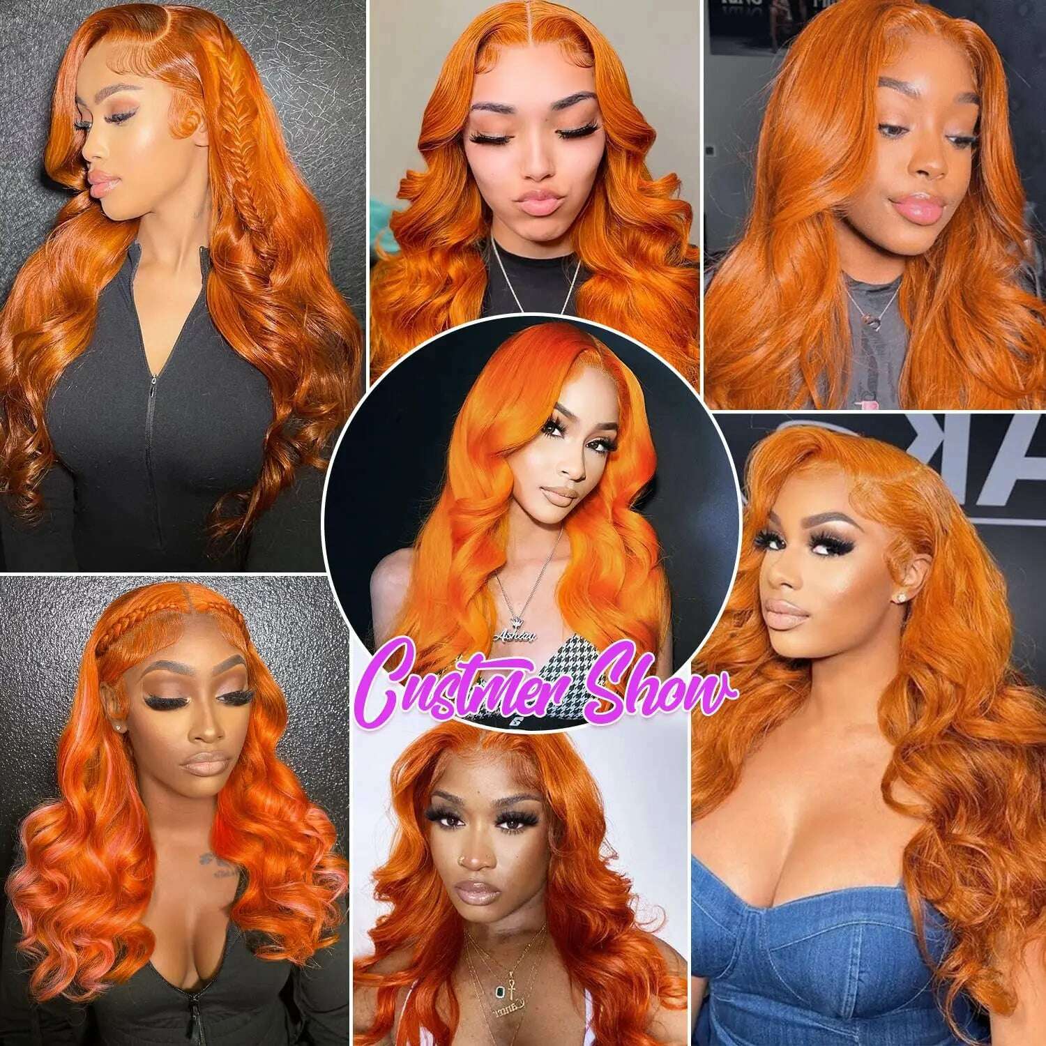 KIMLUD, 13x6 Ginger Body Wave Lace Front Wigs Human Hair 13x4 HD Transparent Lace Frontal Wig For Women Ginger Orange Wigs Pre Plucked, KIMLUD Womens Clothes