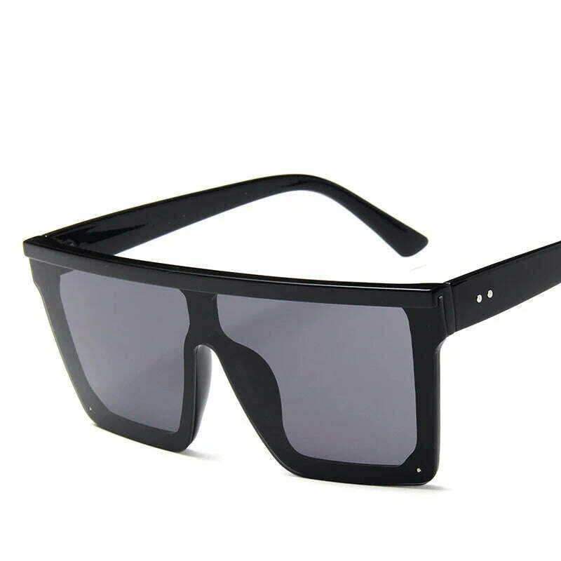 15 colors Flat Top Sunglasses Men Women Brand Designer Square Shades Gradient Sun Glasses Men Cool One Piece UV400 Mirror - KIMLUD