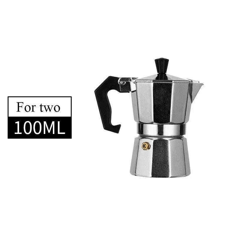 150 300 600 Aluminum Moka Pot with Electric Burner Stove Top Coffee Maker Espresso Percolator Mocha Kettle Heater Home Household - KIMLUD