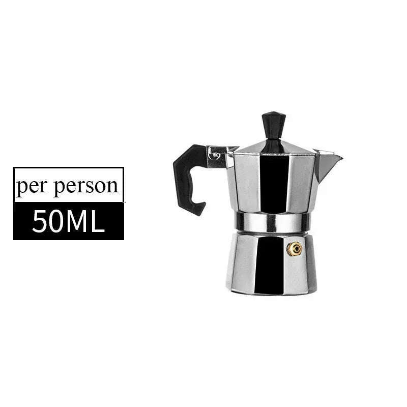 150 300 600 Aluminum Moka Pot with Electric Burner Stove Top Coffee Maker Espresso Percolator Mocha Kettle Heater Home Household - KIMLUD