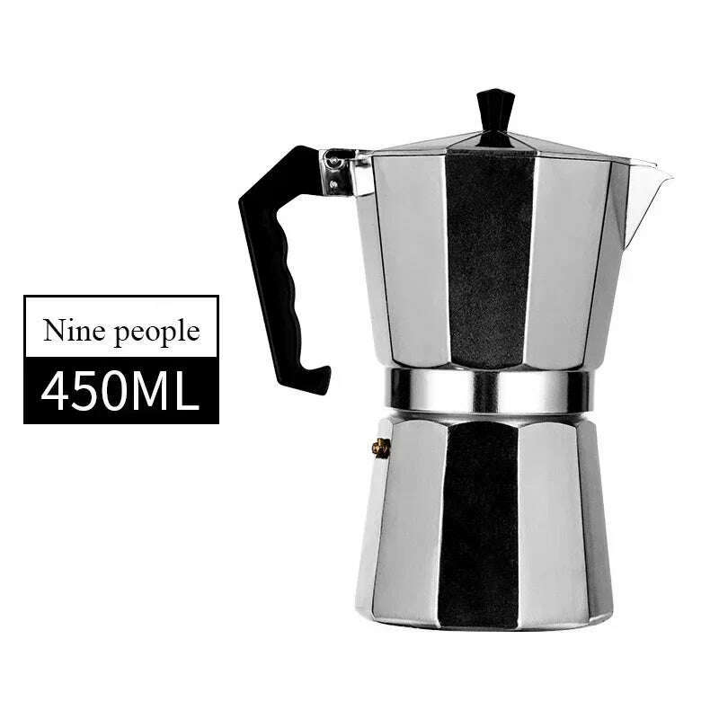 150 300 600 Aluminum Moka Pot with Electric Burner Stove Top Coffee Maker Espresso Percolator Mocha Kettle Heater Home Household - KIMLUD