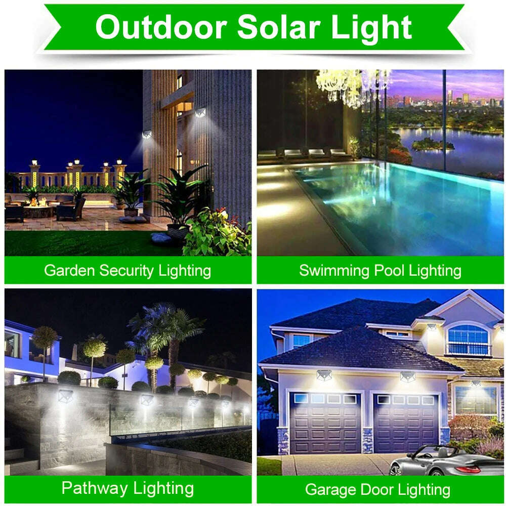 KIMLUD, 180 100 LED Solar Light Outdoor Solar Lamp with Motion Sensor LED Garden Light Waterproof Solar Power Spotlight Street Sunlight, KIMLUD Womens Clothes