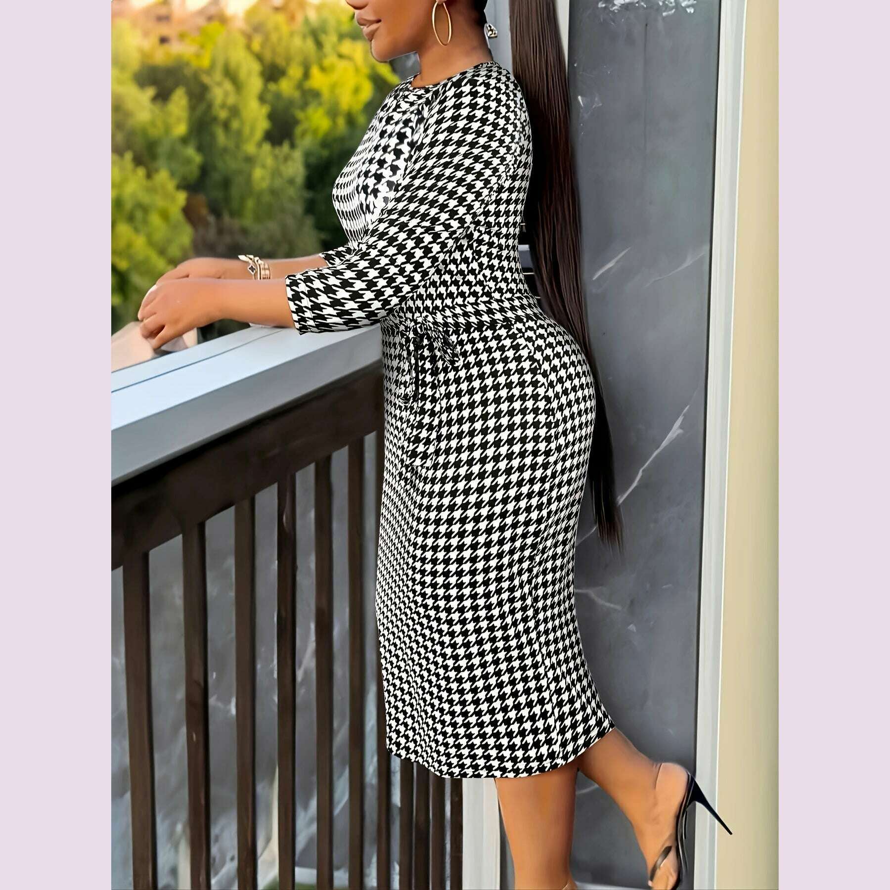 plus-size-houndstooth-glamour-dress---flattering-34-sleeves-bodycon-fit-with-belted-waist---perfect-for-spring-fall---curvy-womens-fashion-essentialkimlud-womens-fashion-34625624