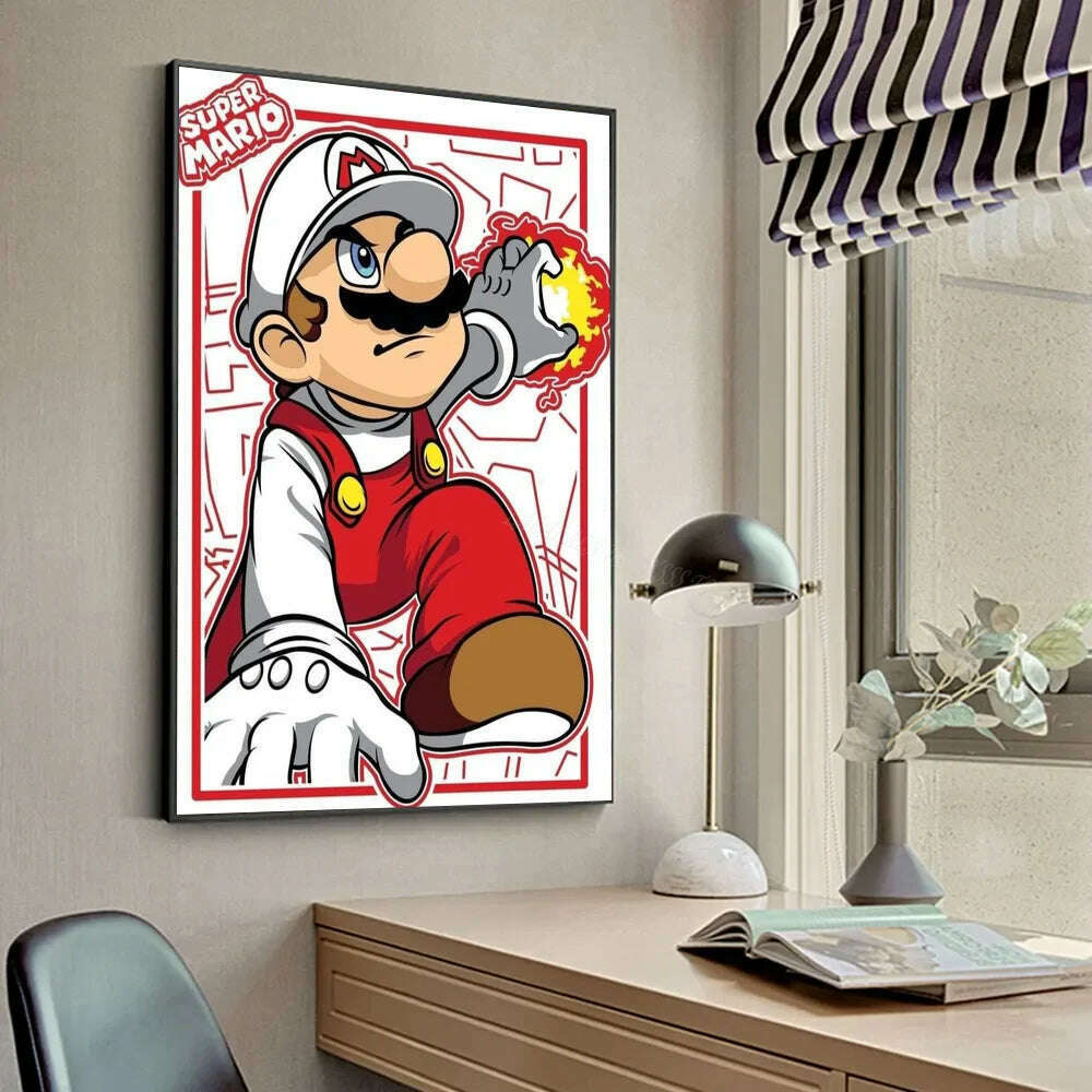KIMLUD, 1pc Anime Game Plumber Uncle Mushroom M-Marios Poster Stickers Art Wall Murals Decor Game, z2 / 50x70cm No Frame, KIMLUD APPAREL - Womens Clothes