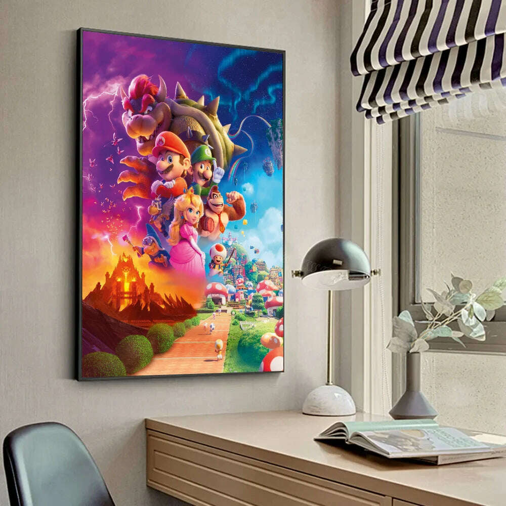 KIMLUD, 1pc Anime Game Plumber Uncle Mushroom M-Marios Poster Stickers Art Wall Murals Decor Game, z4 / 50x70cm No Frame, KIMLUD APPAREL - Womens Clothes