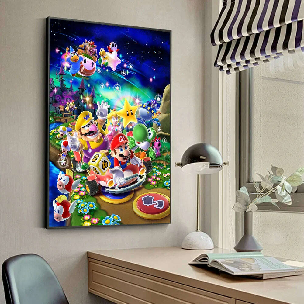 KIMLUD, 1pc Anime Game Plumber Uncle Mushroom M-Marios Poster Stickers Art Wall Murals Decor Game, z3 / 40x60cm No Frame, KIMLUD APPAREL - Womens Clothes
