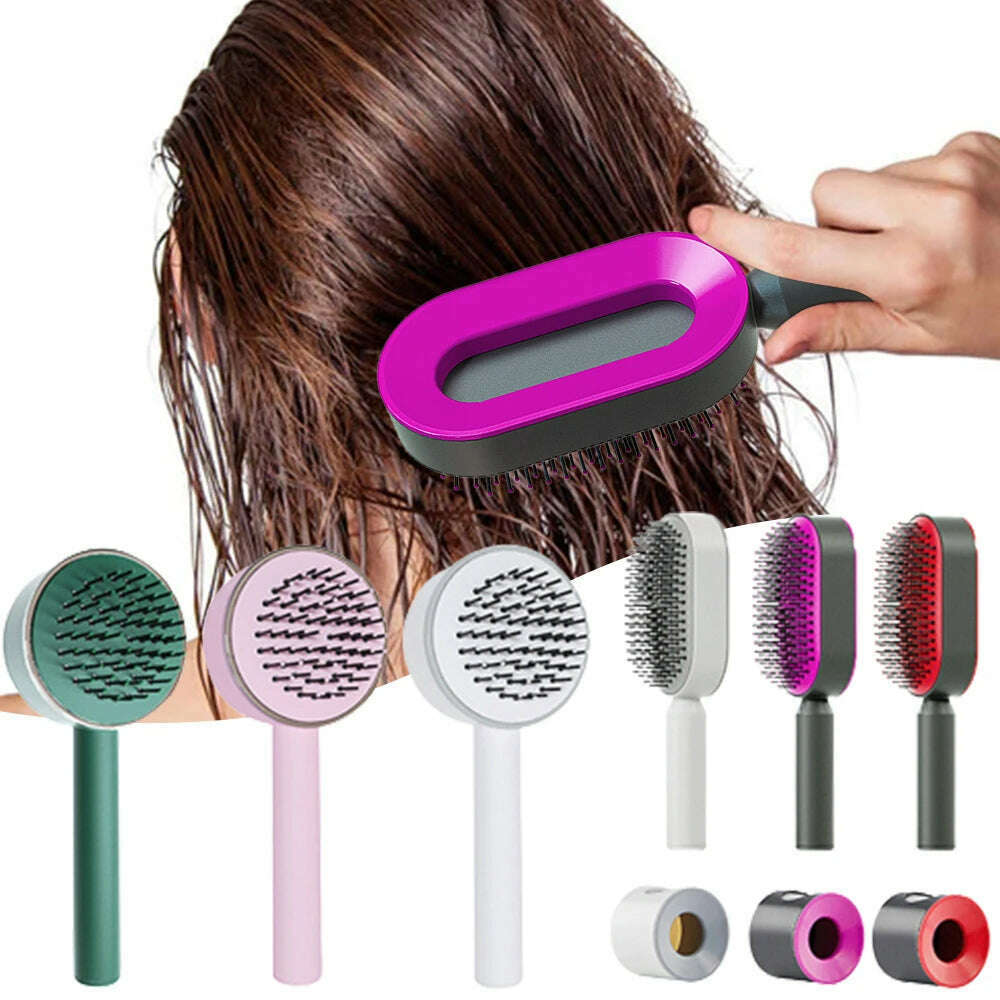 1PC Central 3D Airbag Hair Comb Detangling Hair Brush For Women LongHair Smooth Anti-Static Scalp Massage Hairbrush Dropshipping - KIMLUD