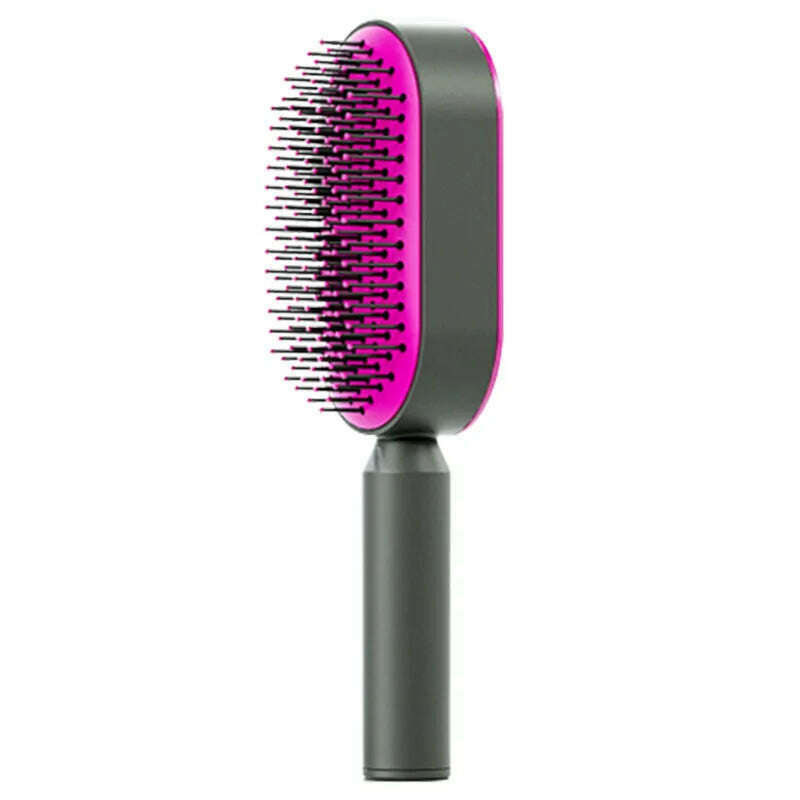KIMLUD, 1PC Central 3D Airbag Hair Comb Detangling Hair Brush For Women LongHair Smooth Anti-Static Scalp Massage Hairbrush Dropshipping, Style2-Rose, KIMLUD Womens Clothes