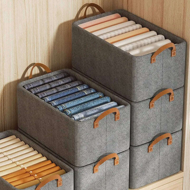 1pc Dustproof Clothes Quilts Storage Bag Organizers with Handle Non-woven Saving Space Bag Travel Storage Bedroom Bedding Bag - KIMLUD
