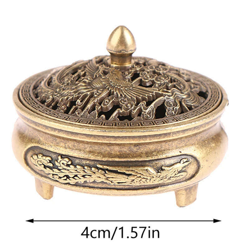1PC Red-crowned Crane Incense Burner Buddhism Incense Stick Holder Mini Sandalwood Censer Craft Home Decor Ornament - KIMLUD