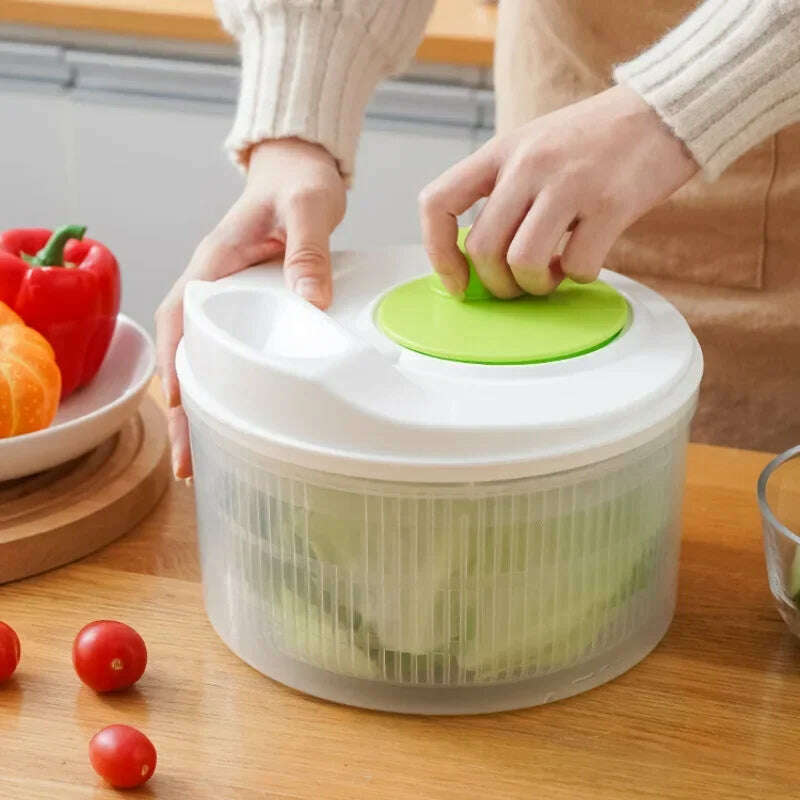 KIMLUD, 1pc Vegetable Washer Salad Spinner Dryer Drainer Crisp Filter for Washing Dry Leafy Greens Kitchen Tools Salad Spinner, KIMLUD Womens Clothes
