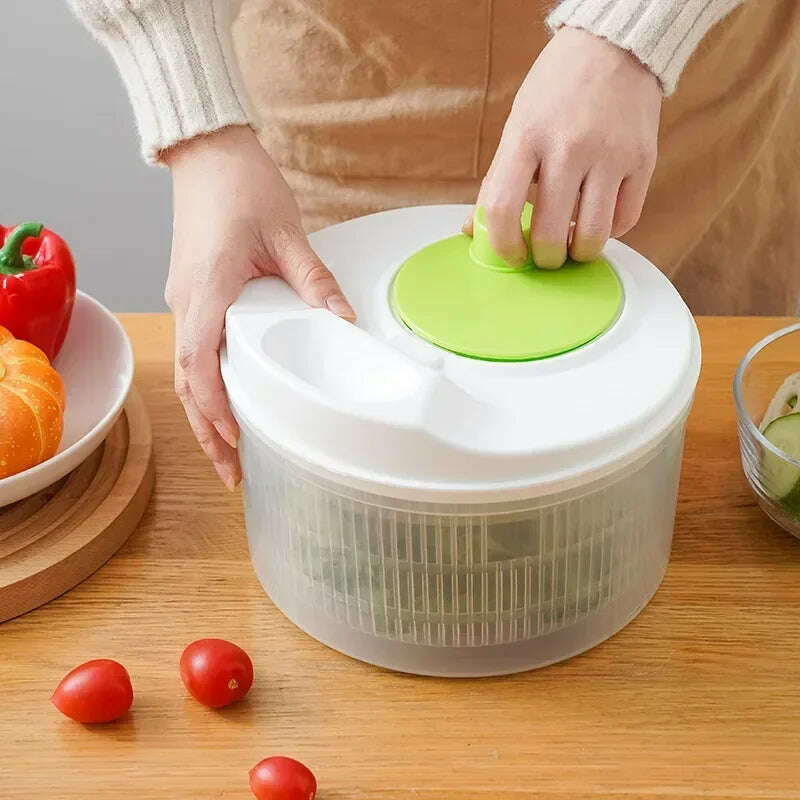 KIMLUD, 1pc Vegetable Washer Salad Spinner Dryer Drainer Crisp Filter for Washing Dry Leafy Greens Kitchen Tools Salad Spinner, KIMLUD Womens Clothes