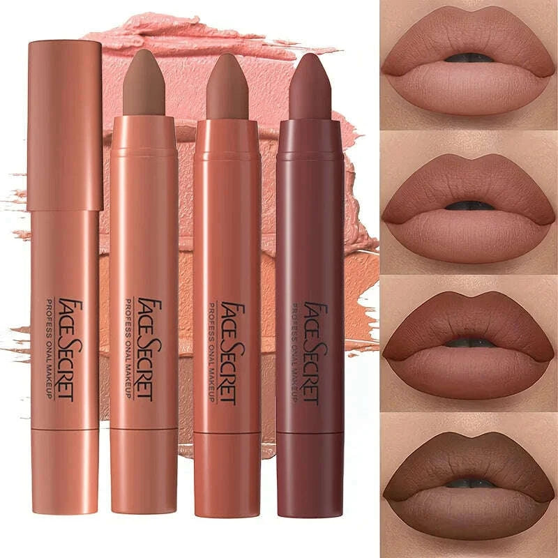 1pc Waterproof Matte Lipstick,Long Lasting Matte Finish, Non-Stick,Lightweight Matte Lipstick, Smooth Application,Lip Combo Set