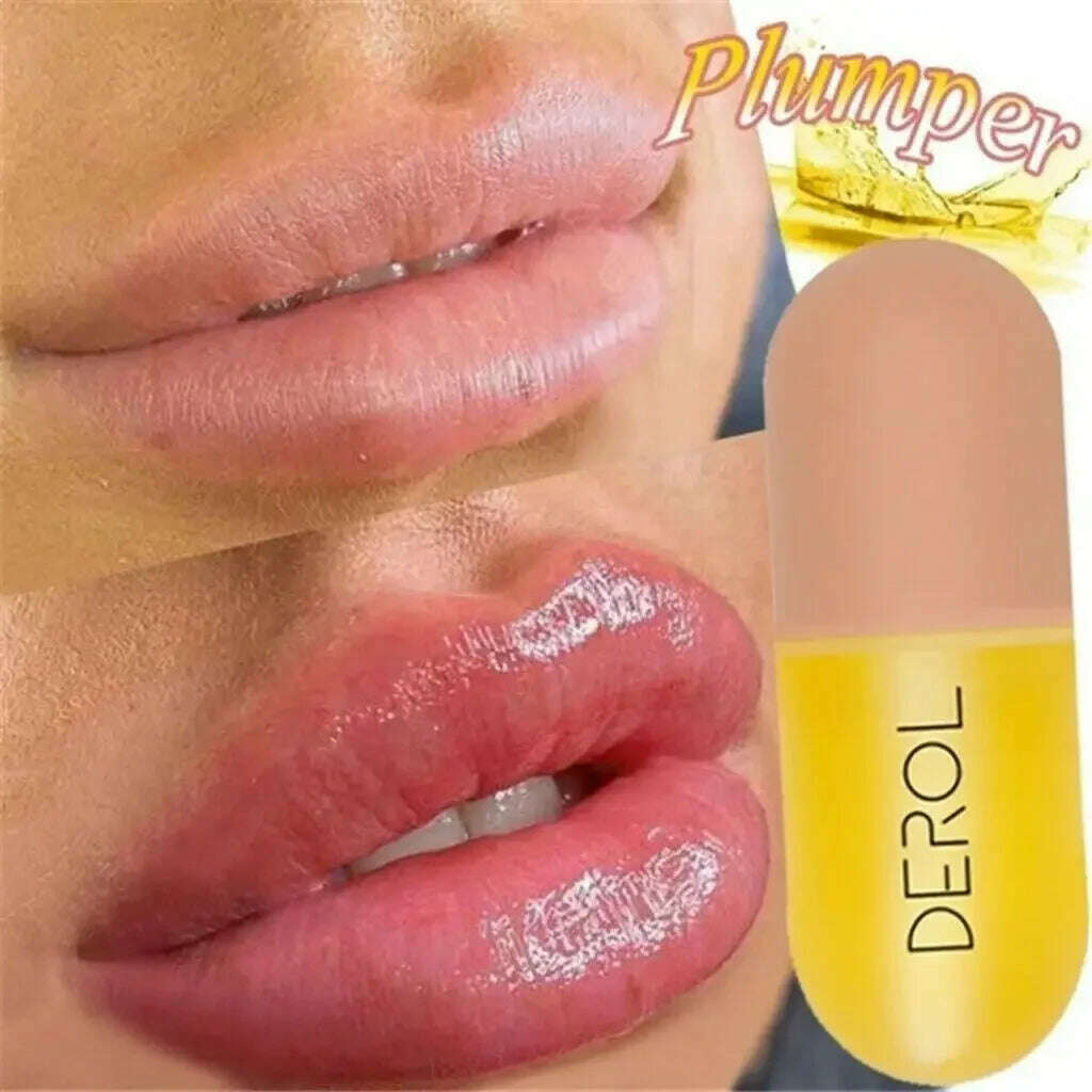 KIMLUD, 1pcs Ginger Lips Gloss Oil Moisturizing Reduce Lip Fine Lines Care Serum Long Lasting Makeup Liquid Lipsticks Lip Care Cosmetic, KIMLUD Women's Clothes