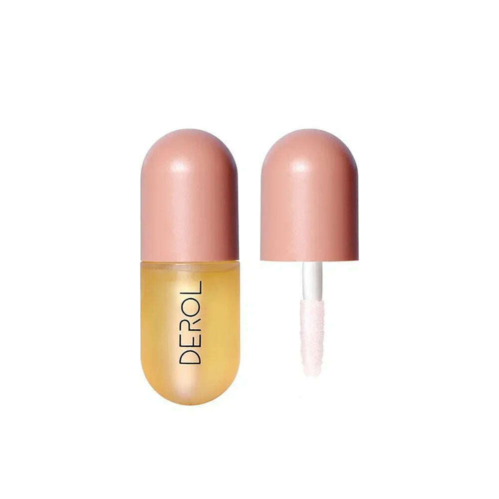 KIMLUD, 1pcs Ginger Lips Gloss Oil Moisturizing Reduce Lip Fine Lines Care Serum Long Lasting Makeup Liquid Lipsticks Lip Care Cosmetic, 5ml, KIMLUD Womens Clothes