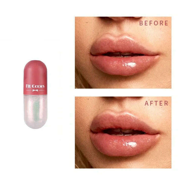 KIMLUD, 1pcs Ginger Lips Gloss Oil Moisturizing Reduce Lip Fine Lines Care Serum Long Lasting Makeup Liquid Lipsticks Lip Care Cosmetic, 4 5ml Pearl, KIMLUD Women's Clothes