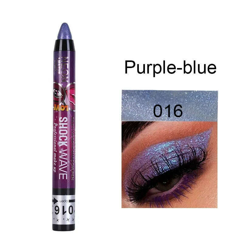 2 In 1 Eyeshadow Lipstick Stick Pencil Waterproof Glitter Matte Eye Shadow Makeup Pigment Eyeshadow Pen - KIMLUD