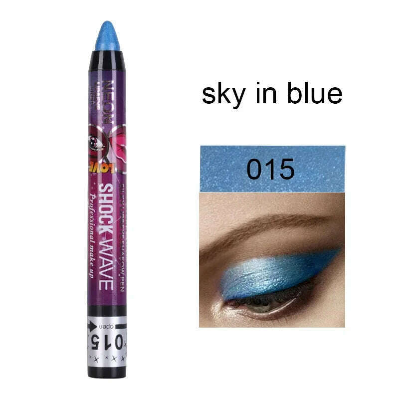 2 In 1 Eyeshadow Lipstick Stick Pencil Waterproof Glitter Matte Eye Shadow Makeup Pigment Eyeshadow Pen - KIMLUD