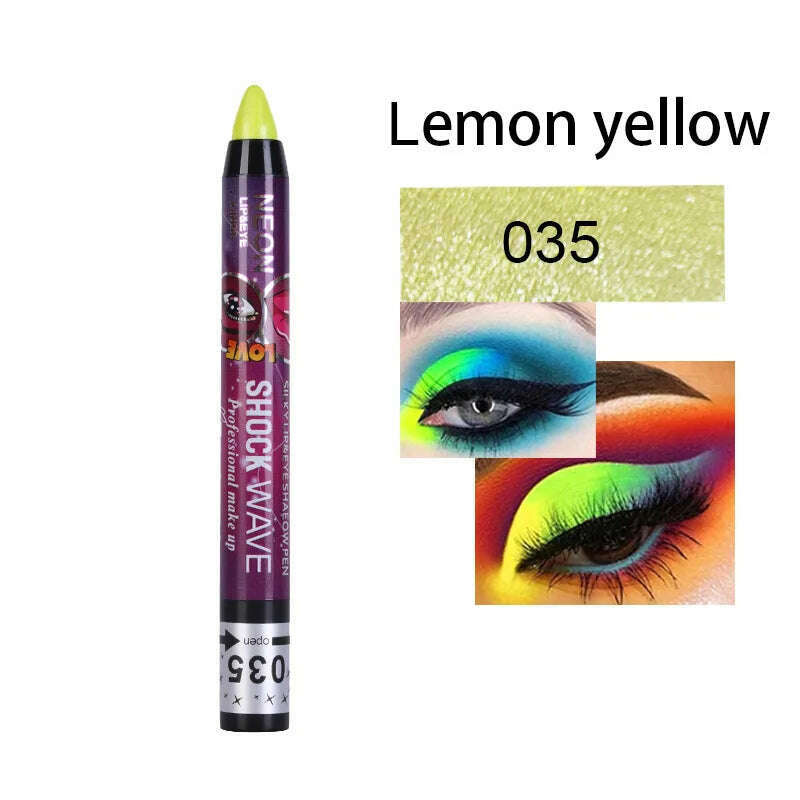 2 In 1 Eyeshadow Lipstick Stick Pencil Waterproof Glitter Matte Eye Shadow Makeup Pigment Eyeshadow Pen - KIMLUD