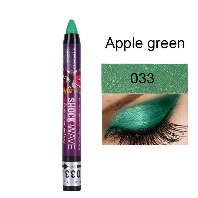 2 In 1 Eyeshadow Lipstick Stick Pencil Waterproof Glitter Matte Eye Shadow Makeup Pigment Eyeshadow Pen - KIMLUD