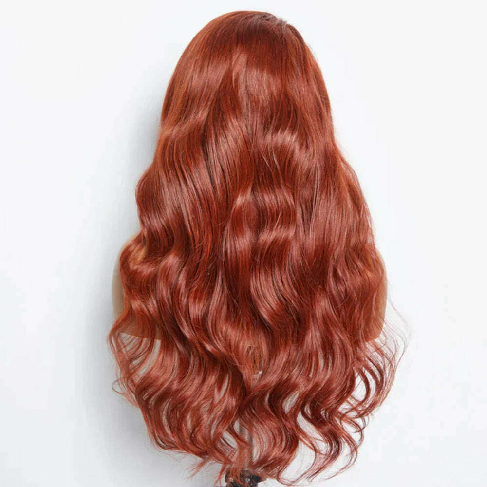 KIMLUD, 200% Density Brazilian 30 Inch Reddish Brown Body Wave 13x4 Lace Front Wig Human Hair 13x6 HD Lace Frontal Wigs For Women, KIMLUD Womens Clothes