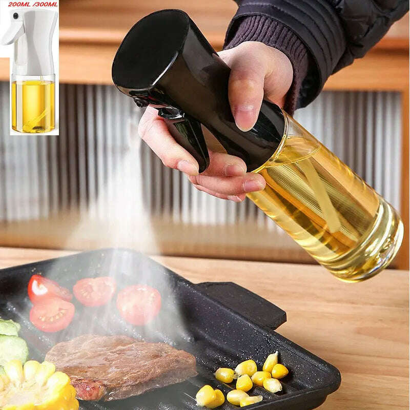 200ml 300ml Oil Spray Bottle Kitchen BBQ Cooking Olive Oil Dispenser Camping Baking Empty Vinegar Soy Sauce Sprayer Containers - KIMLUD