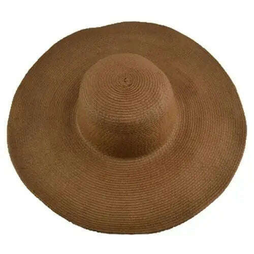 KIMLUD, 2019 Women Natural Raffia Straw Hat Ribbon Tie Brim Hat Derby Beach Sun Hat Cap Summer Wide Brim UV Protect Hats Female Cap Summ, Khaki, KIMLUD Womens Clothes