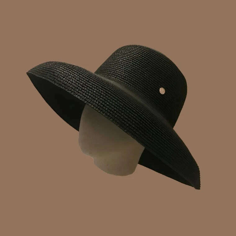 KIMLUD, 2020 Fashion New Elegant Jazz Hats For Women White Sun Hat Men Formal Blue Summer Beach Cap Letter M Fedora Straw Hat, KIMLUD Womens Clothes