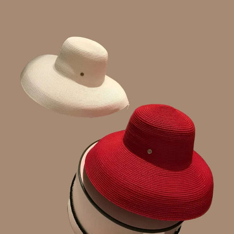 KIMLUD, 2020 Fashion New Elegant Jazz Hats For Women White Sun Hat Men Formal Blue Summer Beach Cap Letter M Fedora Straw Hat, KIMLUD Womens Clothes