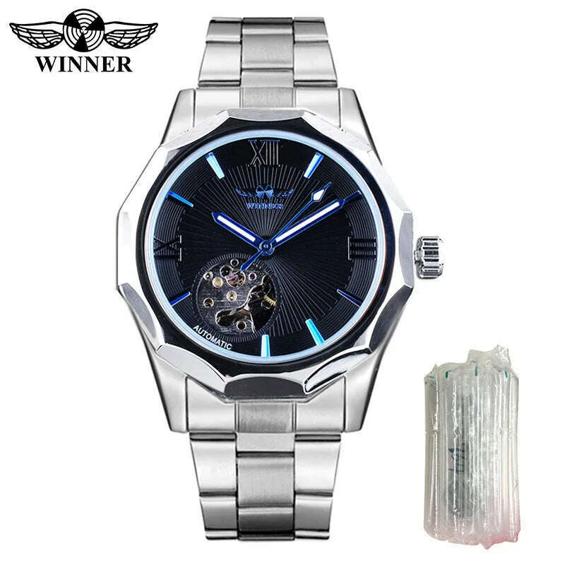 KIMLUD, 2020 Jaragar Top Brand Luxury Mechanical Male Watches Blue Glass Aviator Series Military True Men's Sport Automatic Wrist Watch, S964NoBox, KIMLUD APPAREL - Womens Clothes