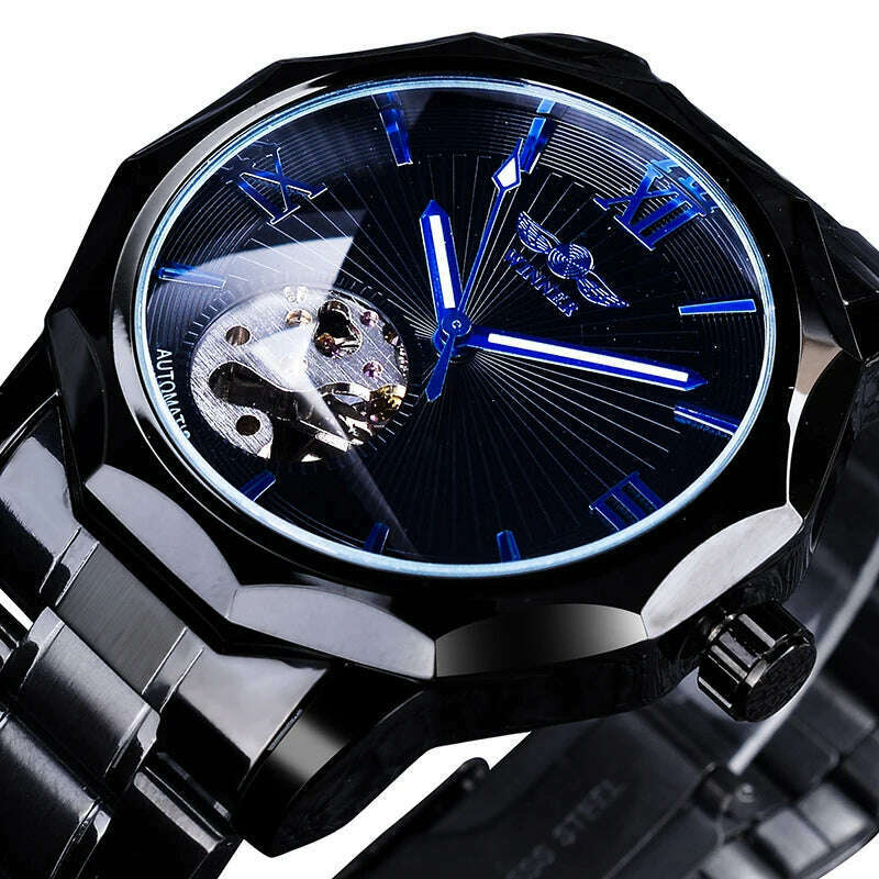KIMLUD, 2020 Jaragar Top Brand Luxury Mechanical Male Watches Blue Glass Aviator Series Military True Men's Sport Automatic Wrist Watch, S964-4, KIMLUD APPAREL - Womens Clothes