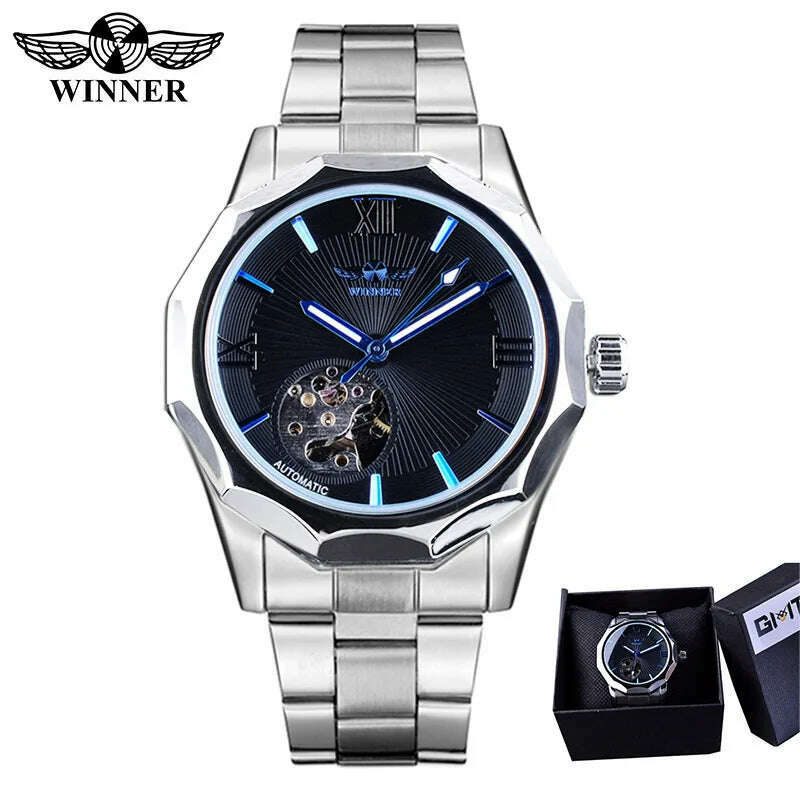 KIMLUD, 2020 Jaragar Top Brand Luxury Mechanical Male Watches Blue Glass Aviator Series Military True Men's Sport Automatic Wrist Watch, S964, KIMLUD APPAREL - Womens Clothes