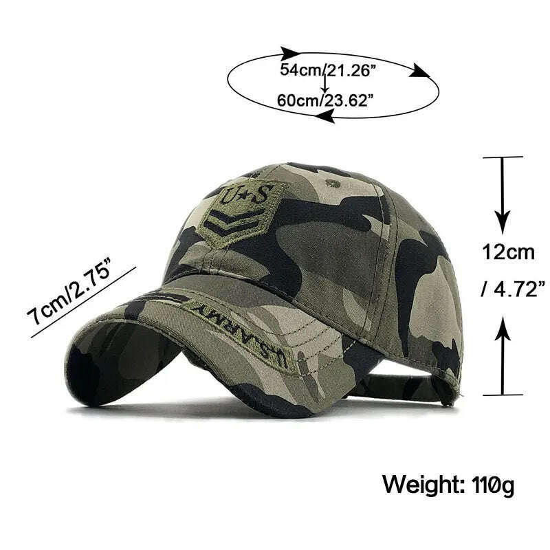 KIMLUD, 2020 New Camo Baseball Cap Fishing Caps Men Outdoor Hunting Camouflage Jungle Hat Airsoft Tactical Hiking Casquette Hats, KIMLUD Women's Clothes