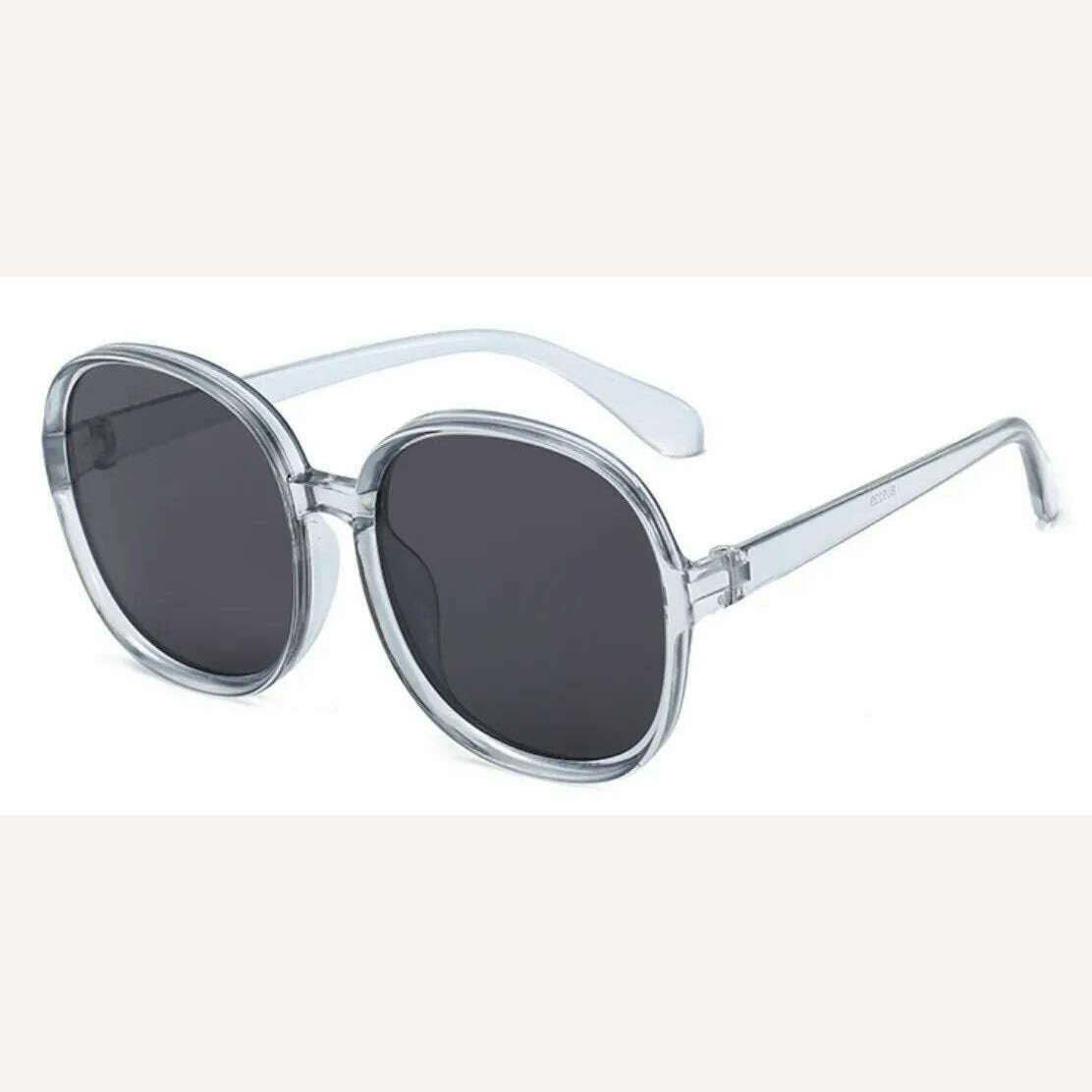 KIMLUD, 2021 Plastic Classic Vintage Woman Sunglasses Oversized Round Frame Luxury Brand Designer Female Glasses Big Shades Oculos, Gray Gray, KIMLUD Women's Clothes