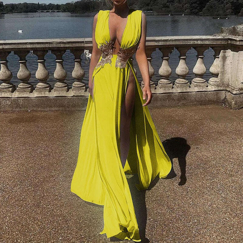 2021 Summer Sexy Beach Cover Up Women Deep V Neck Dress Tunic Pareos Ladies Kaftan Robe Cover-up Woman Beach Wear Swimsuit - KIMLUD