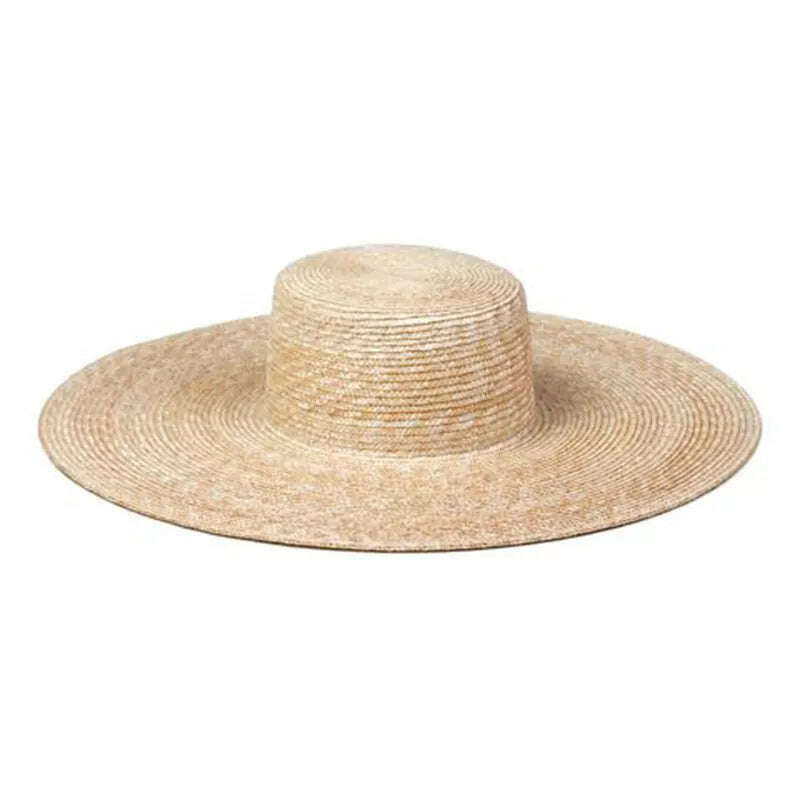 2022 Big Brim Straw Hats For Women Summer Oversized Beach Hat UV Protection Sun Hat Wholesale, 15cm brim, KIMLUD Women's Clothes