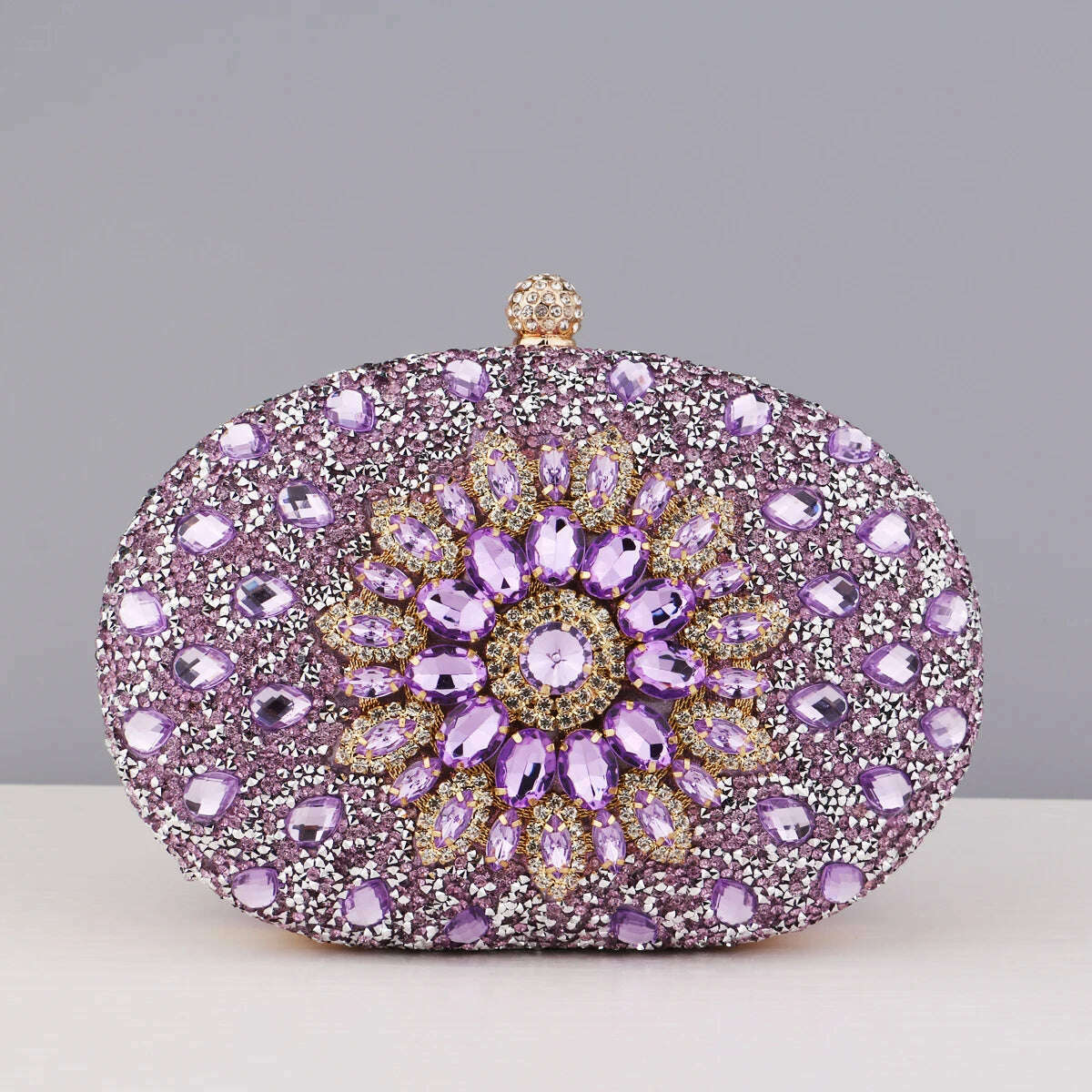 KIMLUD, 2022 Diamond Women Luxury Clutch Evening Bag Wedding Crystal Ladies Cell Phone Pocket Purse Female Wallet for Party Quality Gift, YM3108Lpurple, KIMLUD Womens Clothes