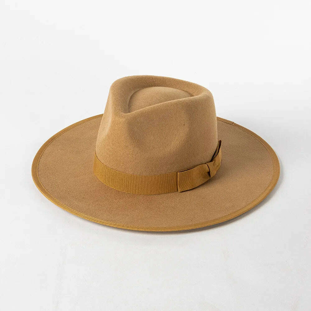 2022 Luxury Designer Brand Fedora Hat For Women Church Hats Ladies Eelegant Winter Wool Hats Pink Hat Wedding Hat Wholesale - KIMLUD