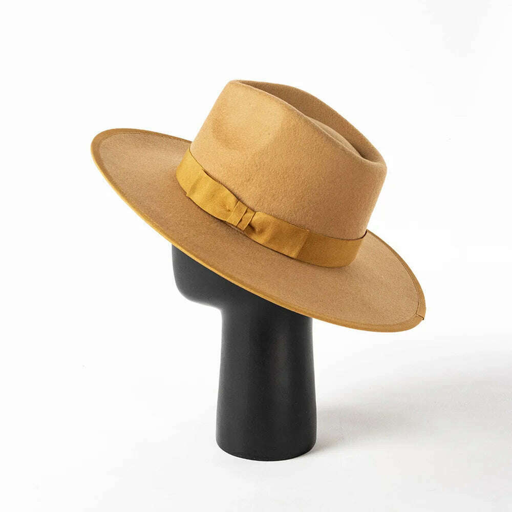 KIMLUD, 2022 Luxury Designer Brand Fedora Hat For Women Church Hats Ladies Eelegant Winter Wool Hats Pink Hat Wedding Hat Wholesale, KIMLUD Womens Clothes