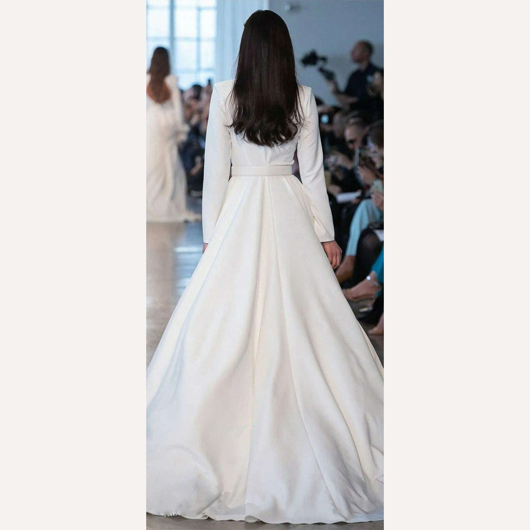 KIMLUD, 2022 new fashion sexy V-Neck long sleeve evening dress elegant suspender split dress women&#39;s clothing White pants jumpsuit, KIMLUD Women's Clothes