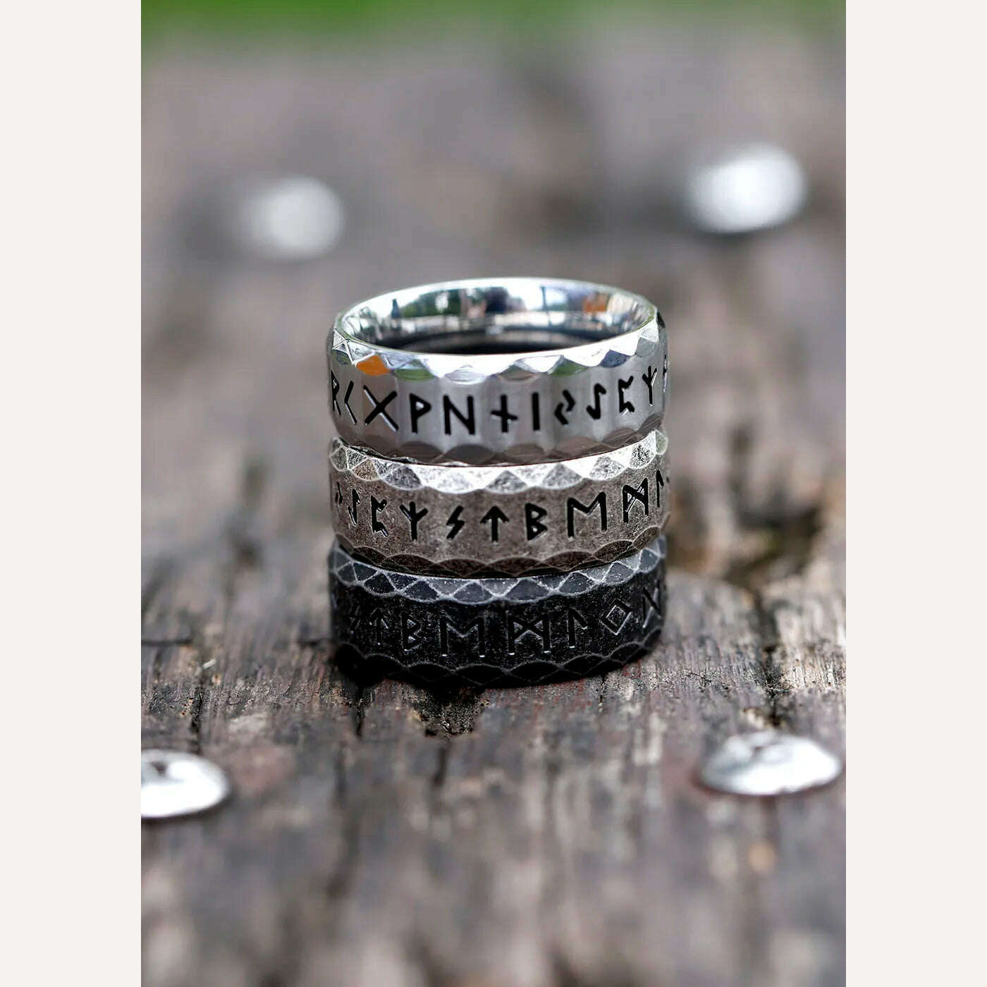 2022 NEW Men's 316L stainless-steel rings retro Odin Viking rune for teen RING Amulet fashion Jewelry Gift free shipping - KIMLUD